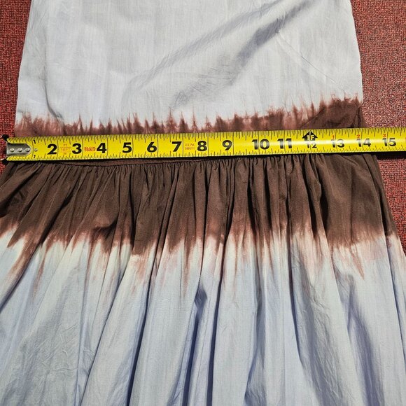 A.L.C. Blair Dip Dye Maxi Dress 10 Fudge & Sky Blue Halter Soft Girl Bohemian - Picture 13 of 14